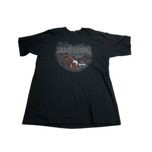 Vtg Harley Davidson 2002 Eagle Freedom Flames Alligators Orlando Florida XL